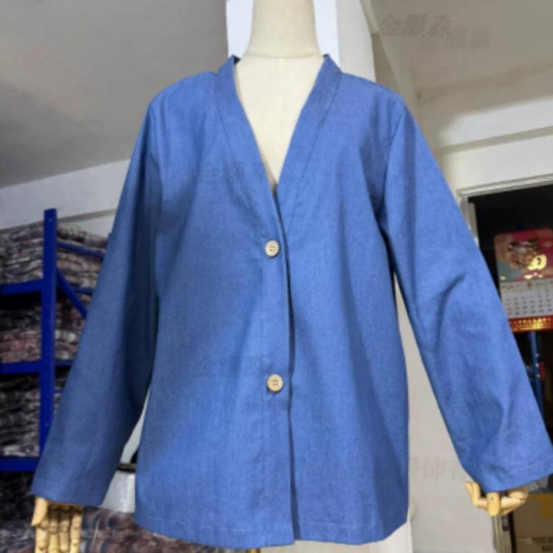 Damen Strickjacke Leichte Blaue Jacke Langärmeliges Oberteil Zeigt ein Stilvolles Und Flexibles Design, Das Perfekt für Frühling, Sommer Und Herbst Ist