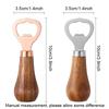 Portable Bartender Bottle Opener Solid Wooden Handle Handheld Stainless Steel Wine Beer Soda Glass Cap Bottles Openers Vintage Retro Home Kitchen Bar