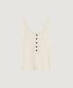 MAROYH Button Ribbed Sleeveless (Ivory)