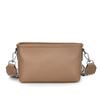 Genuine Leather Niche Design Wide Shoulder Strap Small Bag, High-end, Versatile, Fashionable and Textured Small Square Bag