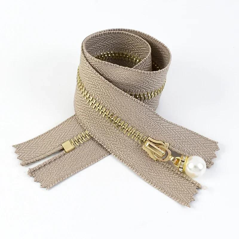 5 Piezas Cremalleras Metálicas Meetee #3 15/18/20/25/30cm Cierre de Cremallera de Extremo Cerrado para Coser Chaqueta Abrigo Decoración Reparación de Cremalleras Accesorios DIY