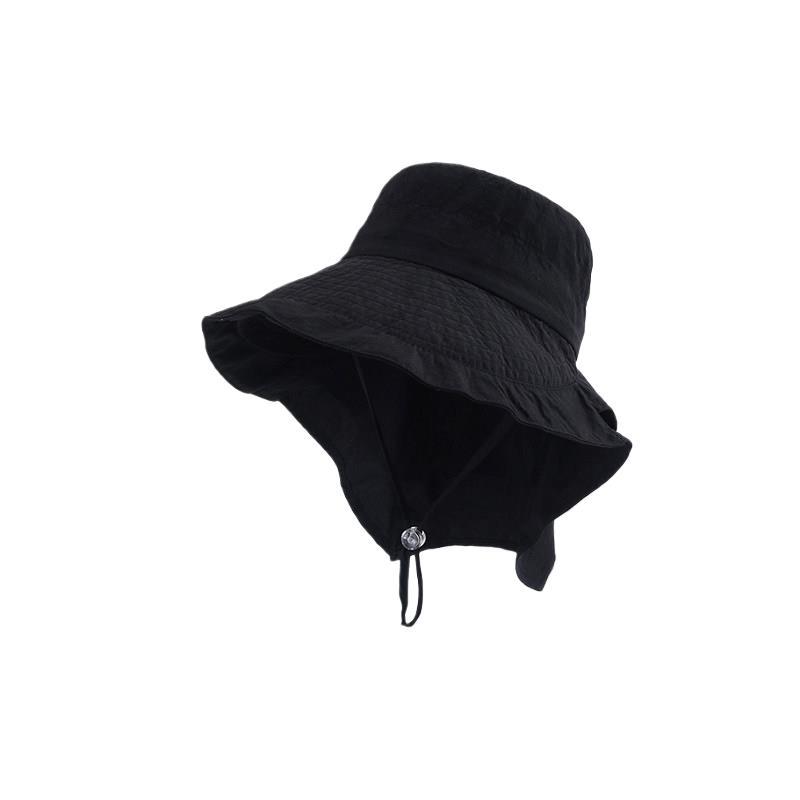 1pc Wide Brim Sun Hats for Women Anti-UV Neck Protection Outdoor Fisherman Visors Cap Fold Summer Multi-functional Beach Hats