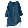 Women's Long Sleeve Button Color Loose Shirt Casual Shirt