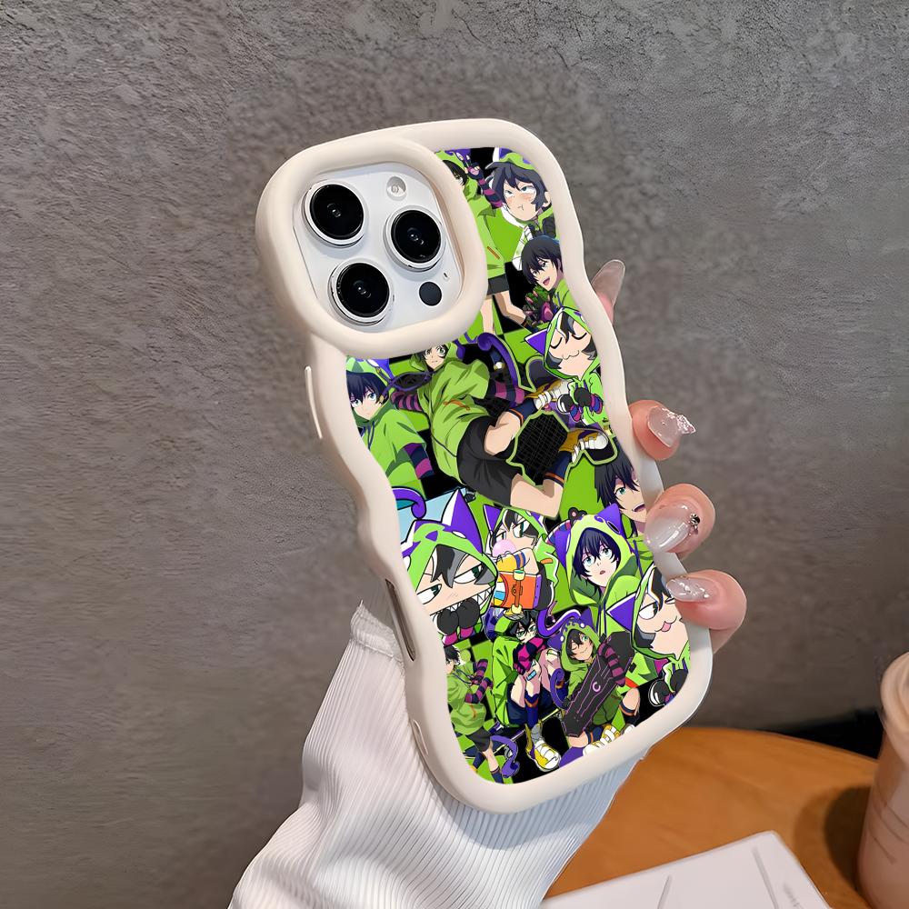 

SK8 Infinity Miya Chinen Phone Case for iPhone 17 16 15 14 13 12 11 Air Pro Max Plus White Soft TPU Wavy Edge Cover iPhone 15 Pro