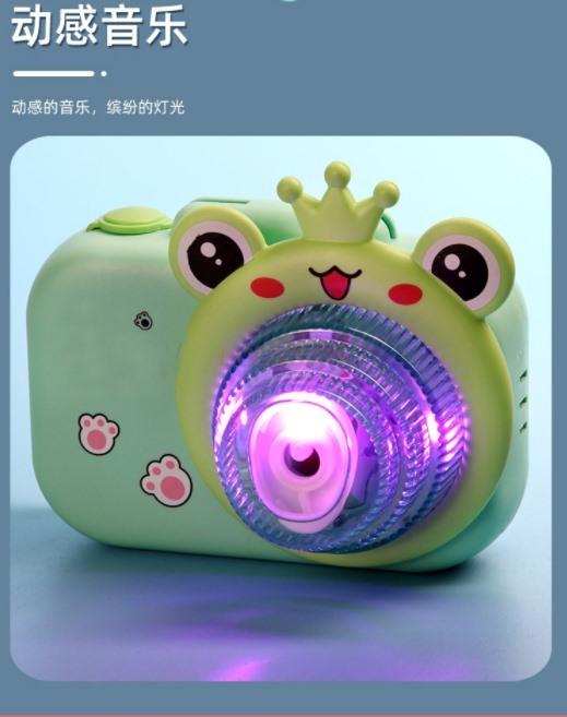 Electric Lighting Music Children'S Cartoon Camera Bubble Machine