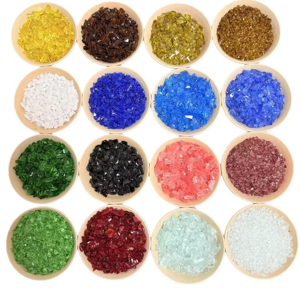 Colored Glass Sand for Decoration, Landscaping, Sandblasting, & Rust Removal