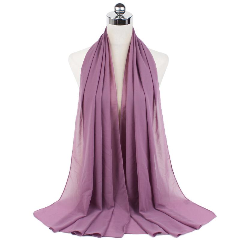 Women Muslim Chiffon Hijab Scarf Shawls Modal Cotton Jersey Hijabs Plain Soft for Ramadan Lady Voile Head Wraps Islamic Turban