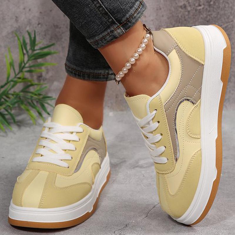 Fashion All-Match Mix Color Sneakers Woman Spring Autumn Plus Size Lace-Up Walking Sports Shoes Women Thick Platform Casual Shoes Female