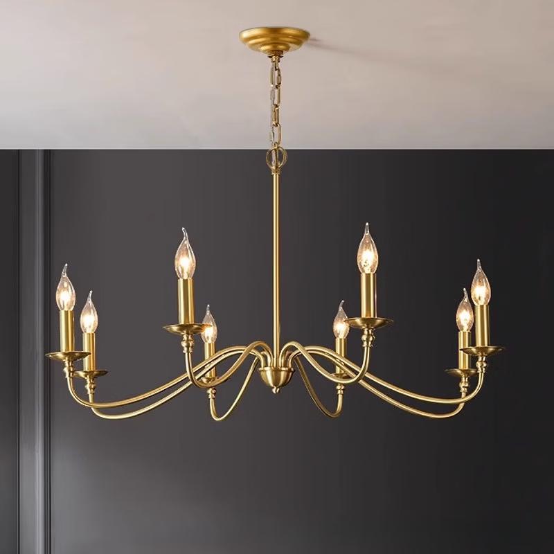 Oeny Modern Black 6-Head S-Tube Chandelier