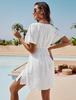 2026 European and American Women's Summer Sun Protection V-neck Pleated Beach Dress