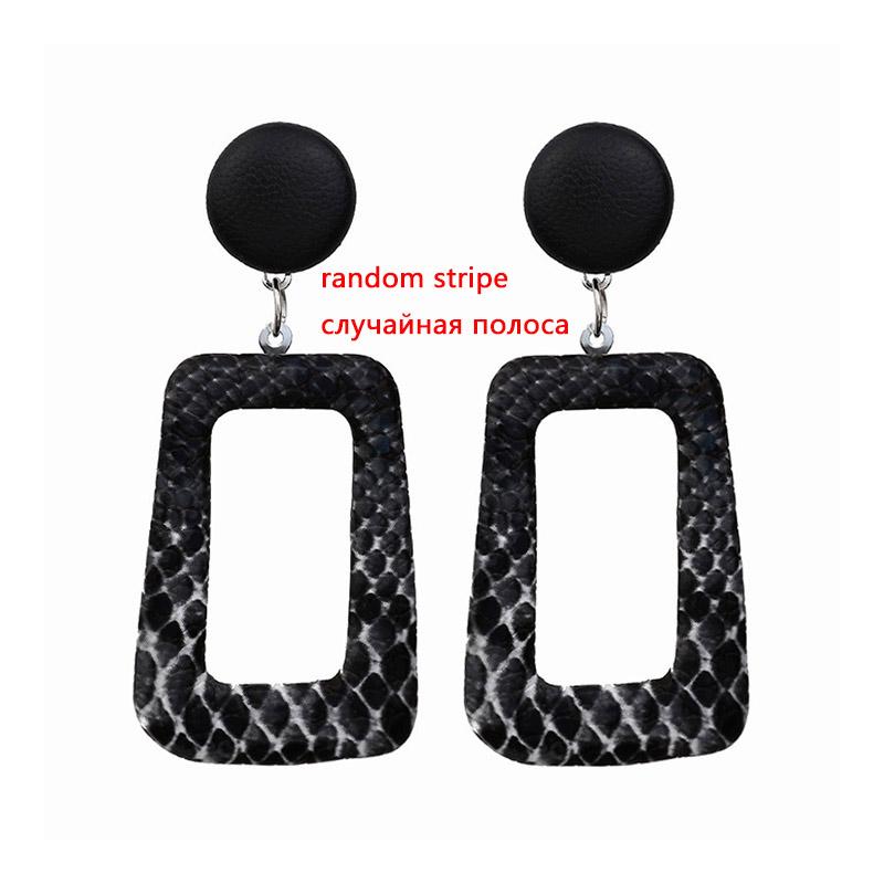 New Square Long Hanging Earrings for Women Colorful Enamel Geometric Statement Dangle Earrings Girls Drop Earrings pendientes