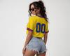 2026 Colombia Football Printed Women's Cheerleading T-shirt Summer Fashion Dance Style Short Sport Breathable Quick Drying Top