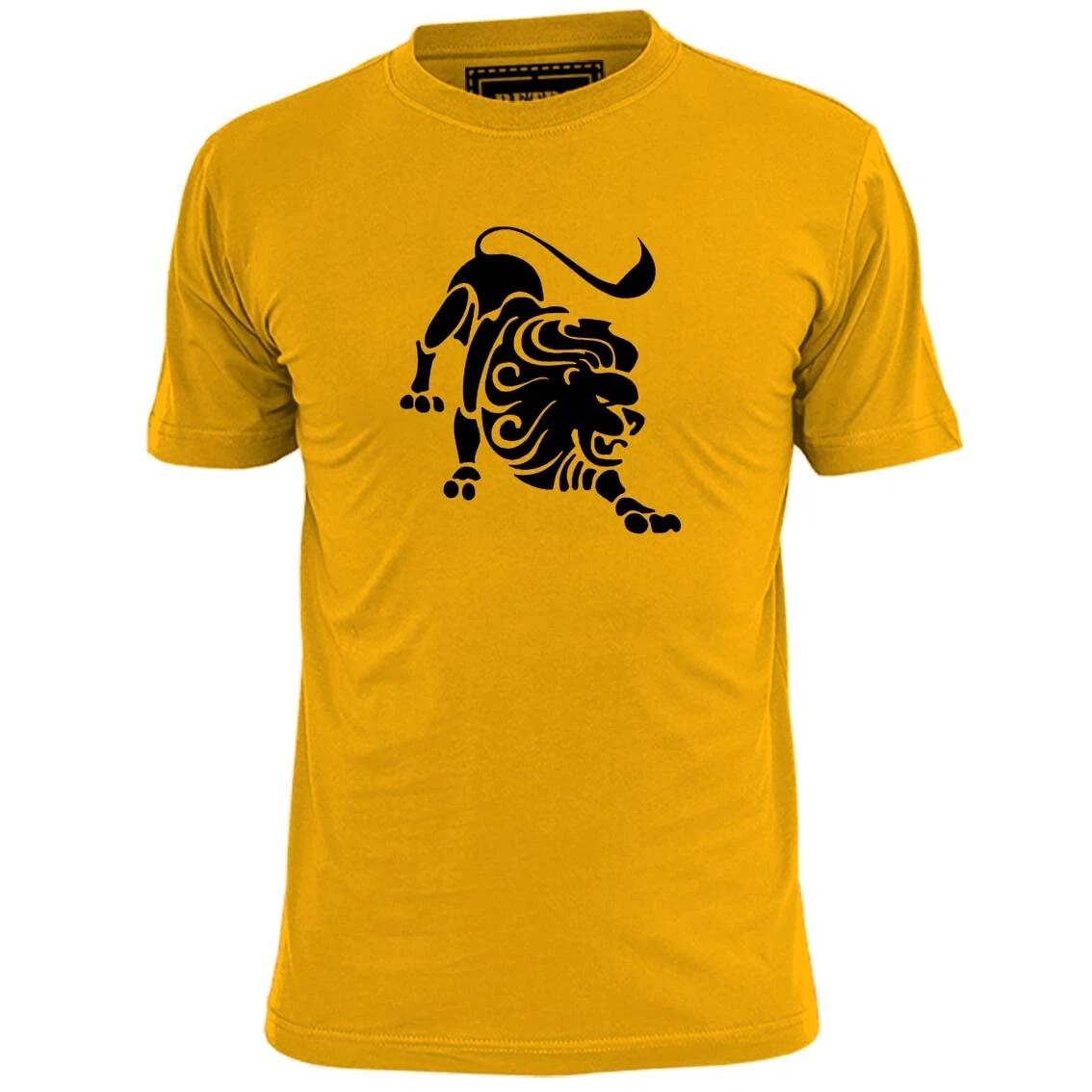 Mens Leo Star Sign Zodiac Symbol T shirt Astrology 3XL
