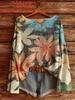 Four Seasons Fashionable Pullover Long Sleeve Women's Tops Flower Pattern Flat Digital Printing Trendy Women's Clothing for Women