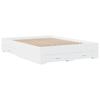 vidaXL Bed Frame with Drawers White 140x190 Cm Wood Material