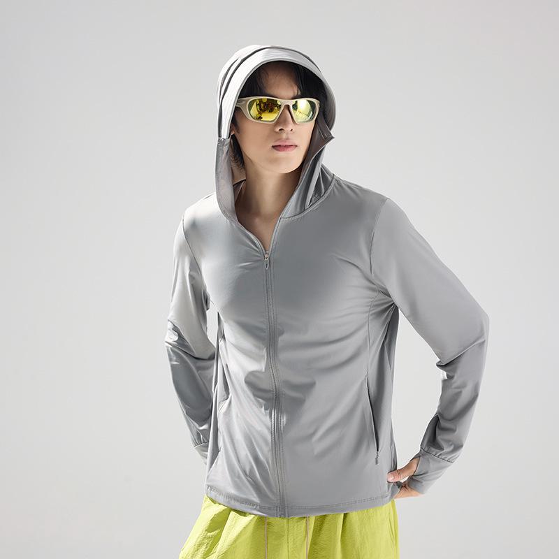 Unisex UPF50+ Ice Silk Sun Protection Jacket - Lightweight, Breathable, Anti-UV Summer Outdoor Wear