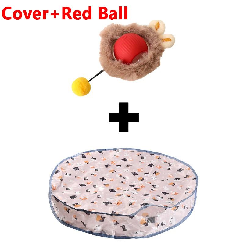 Cat Interactive Toys Ball Cover Set Fast Rolling In Pouch Hide and Seek Kitten Toy Motion Activated Interactive Cat Toy Indoor
