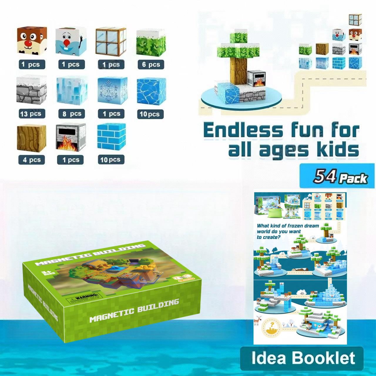 

Магнитный конструктор Набор магнитных блоков Мир льда и снега Магнитные блоки Конструктор STEM Сенсорные игрушки