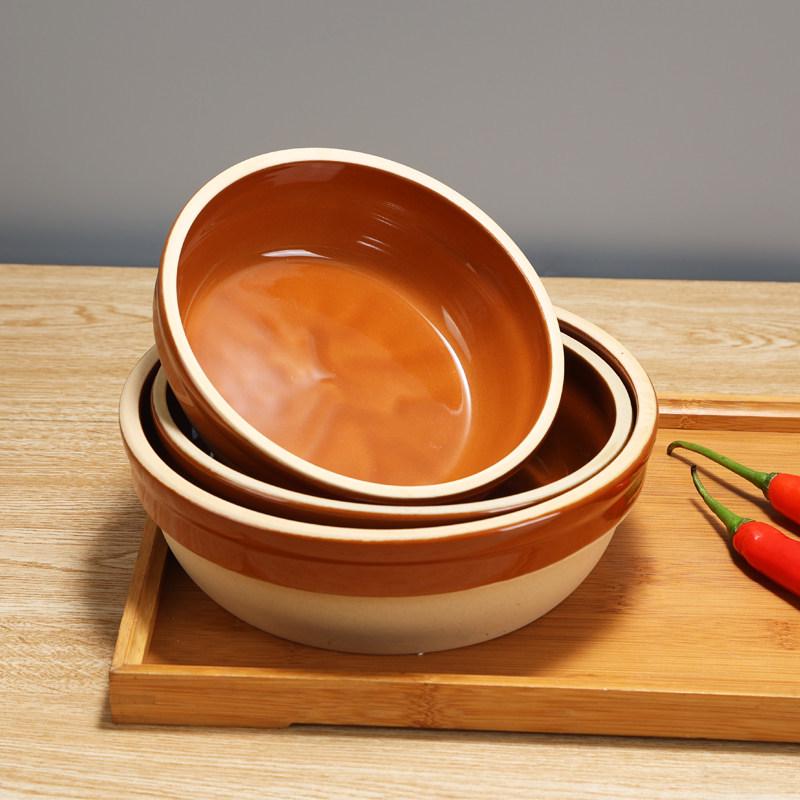 Liuyang Chinese Style Ceramic Steamed Rice Bowl - Earthenware Clay Pot for Restaurant Use