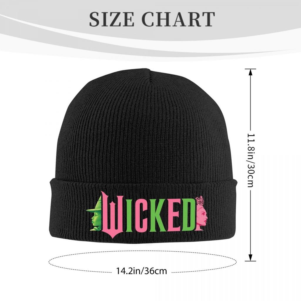 Wicked Movie Elphaba And Glinda Warm Knitted Cap Winter Knit Bonnet Hat Skullies Beanies Hip Hop Caps for Unisex