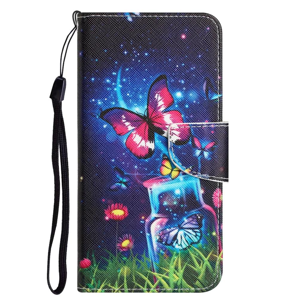 Leather Flip Phone Case For Samsung Galaxy A12 A22 A22S A32 A34 A52 A52S A54 5G Cat Butterfly Painted Wallet Card Holder Cover