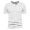 Men’s Summer Quick-Dry Mesh Henry-Neck T-Shirt – Casual Plain Short-Sleeved
