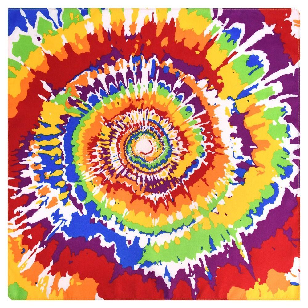 Trendy Style Rainbow Pocket Square Scarf Bandana Headband Wristband Neck Tie for Gay Lesbian Pride Festival Parade