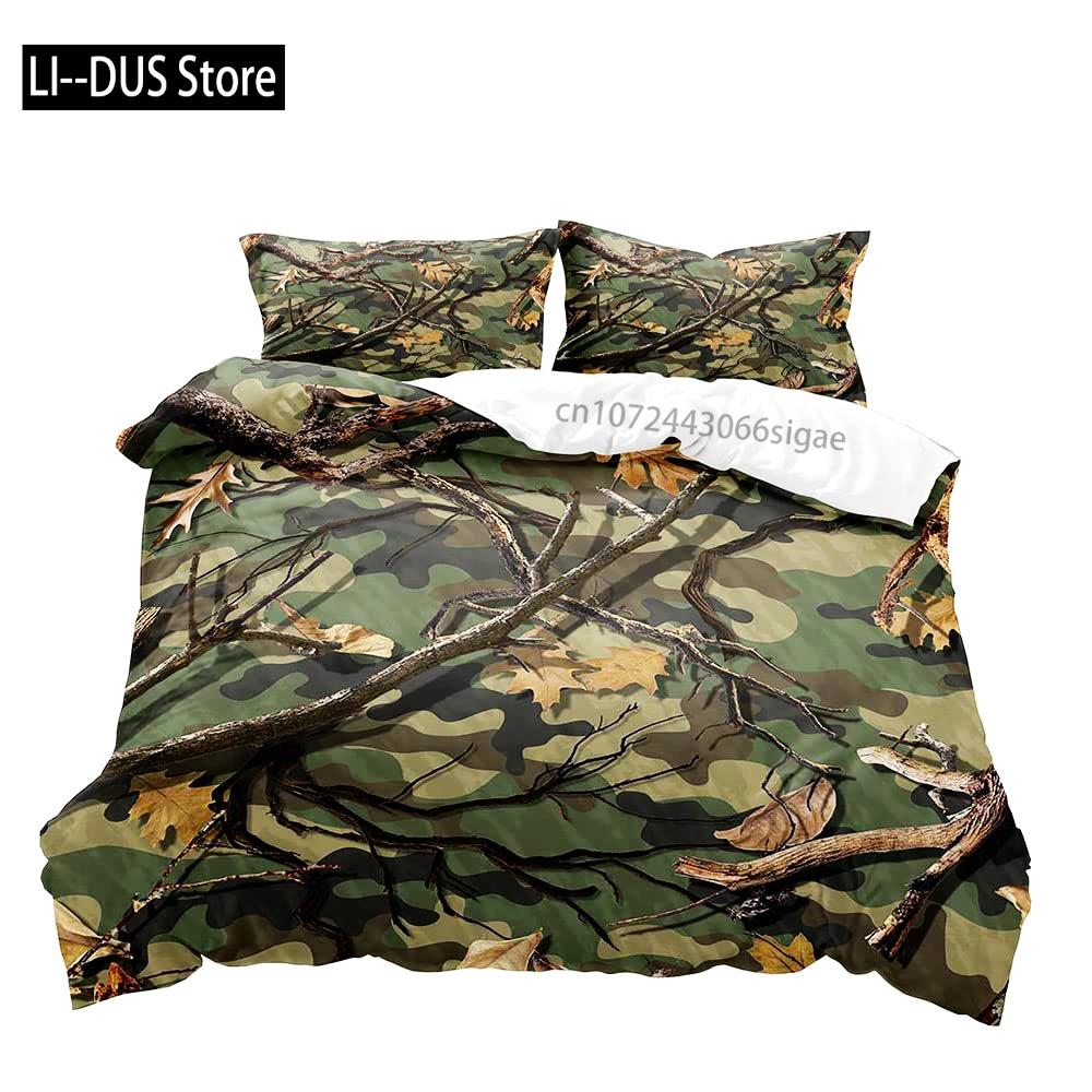 Farmhouse Bedding Sets Deer Elk Moose Mountain Woodland Animals Duvet Cover, Rustic Bedroom Decor, 2 Pillowcases Bedroom Decor
