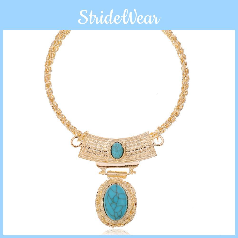 Art Inspired Ethnic Alloy Geometric Pendant Necklace For Accessories Womens