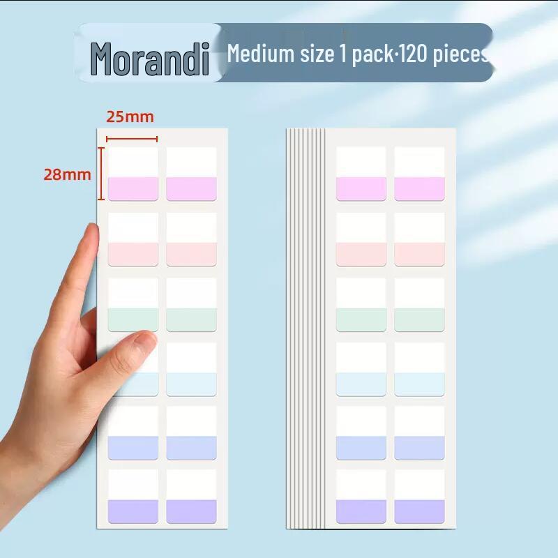 Morandi Color Index & Label Stickers - Reusable Sticky Notes for Card Exchange