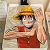 1pz Una Pezzo Monkey D Luffy Coperta in Flanella Fantasia Adatta a Tutte le Stagioni per Arredamento Casa Calore e Comfort Regali Regalo Festivo