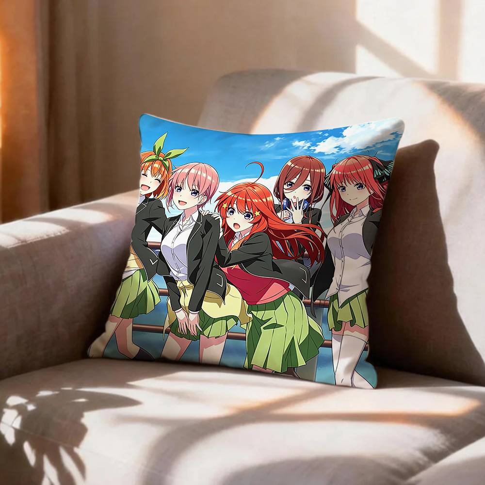 COOL TThe Quintessential Quintuplets Pillow Case Pattern Printed Pillowcase For Living Room Sofa Cushion Cover
