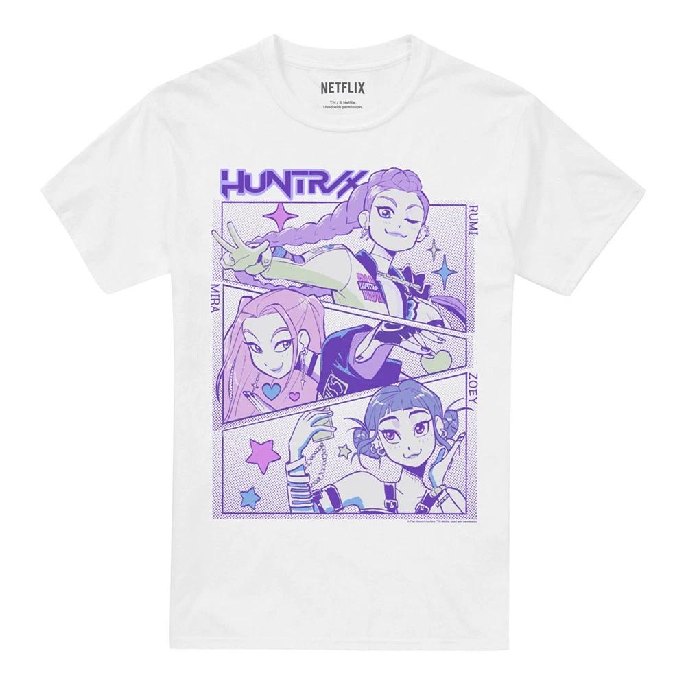 

K-Pop Demon Hunters - Anime Huntrix Huntr/X Unisex 100% Cotton T-shirt Mens Tees Top, White 4XL