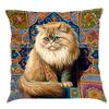 Nordic Style Oil Painting Peacock Cushion Cover 45x45cm Cotton Linen Sofa Cushion Cover, Home Decoration Pillowcase