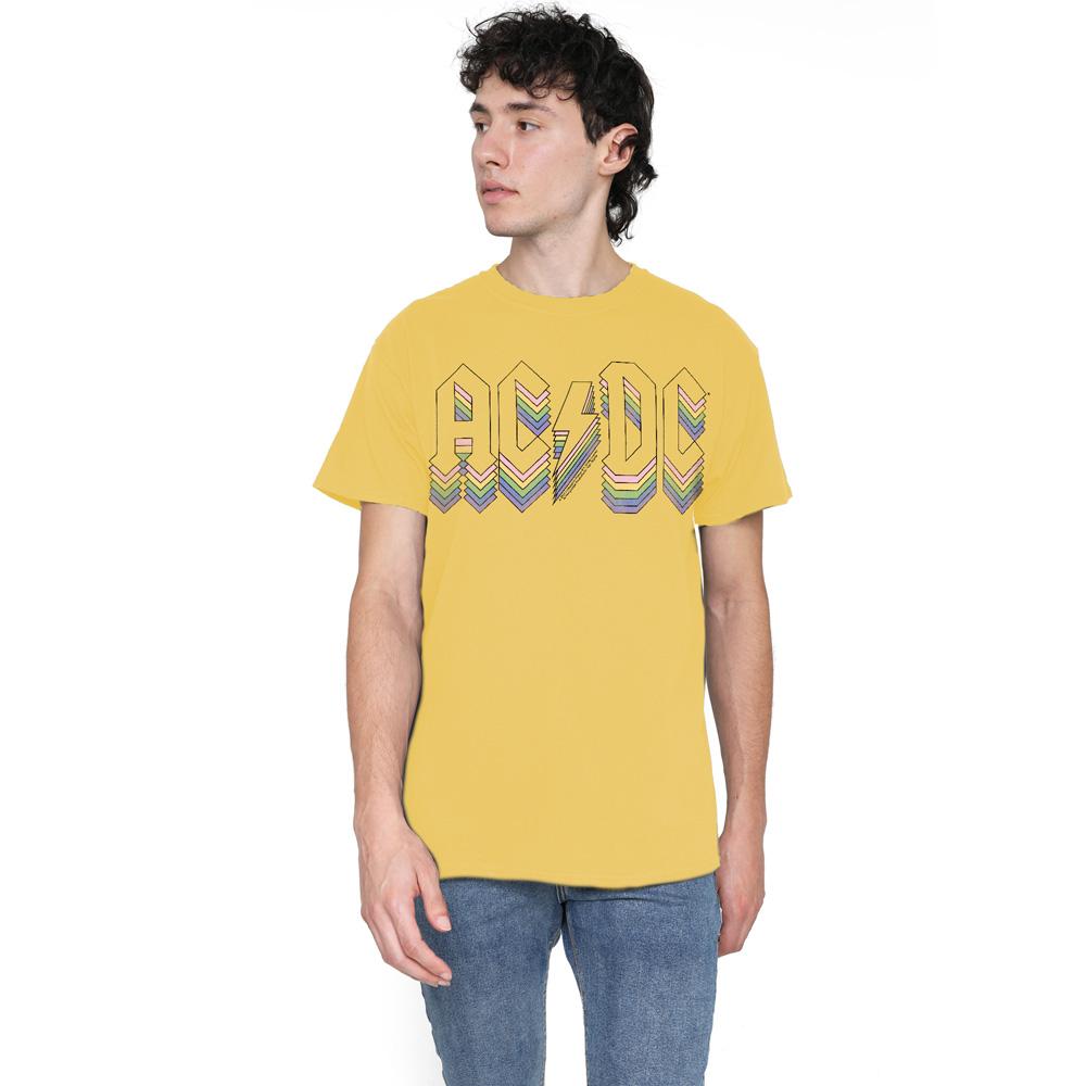 AC/DC Mens Rainbow Logo T-Shirt