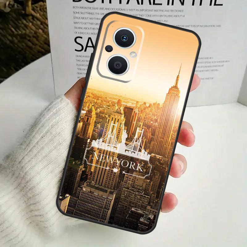 New York City Phone Case For OPPO Reno 8T 14F 13 F 12 11 10 14 Pro 7 8 Lite OPPO Find X8 X6 X5 X9 Pro Cover