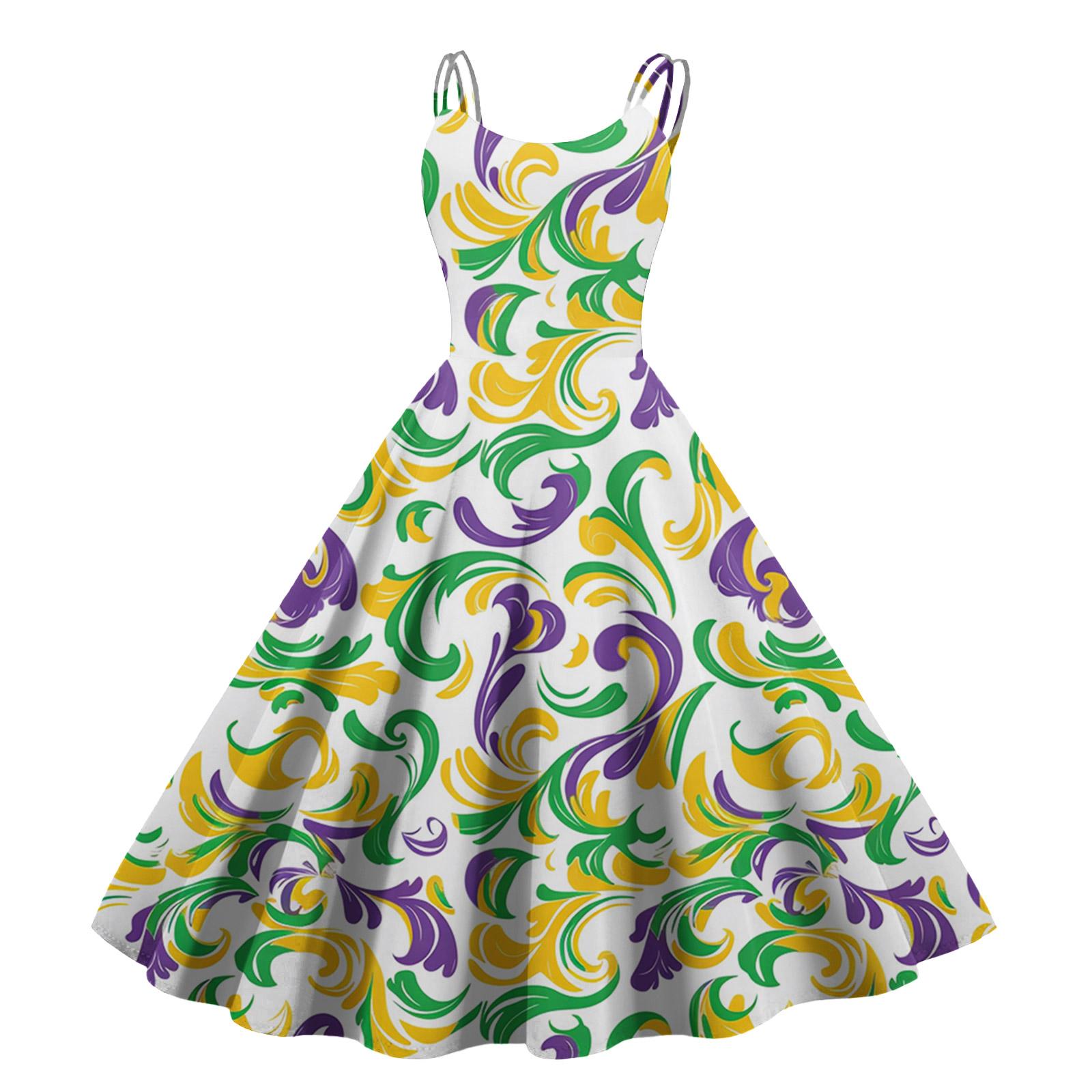 

Women s Halloween Print Sexy Off-The-Shoulder Punk Vintage Dress XXL