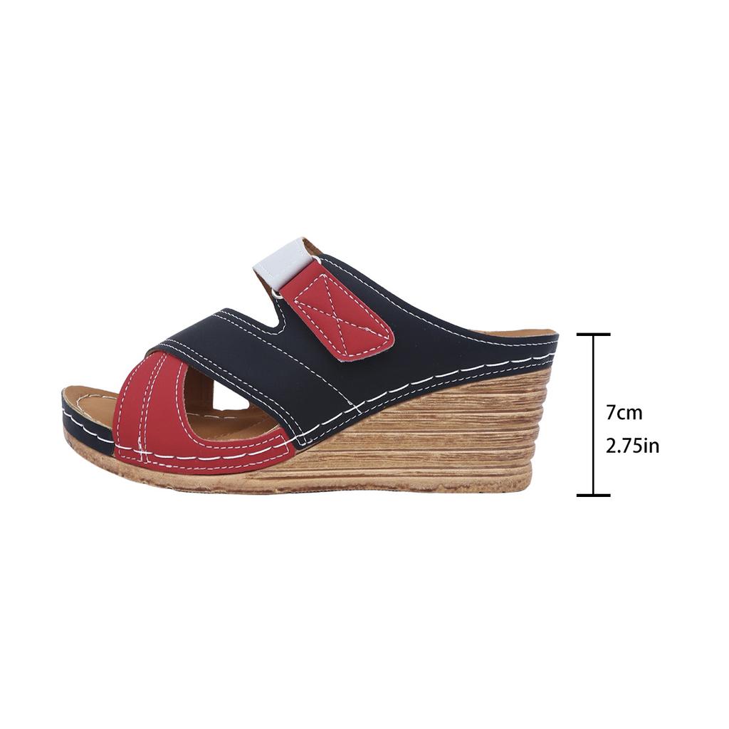 Fashion Summer Women Wedge Sandals Premium Orthopedic Open Toe Sandals Vintage Anti-slip Leather Casual Platform Retro Shoes for Women