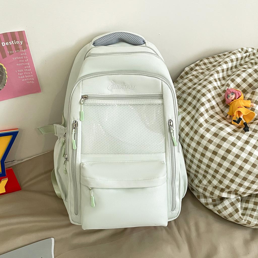 School bag, high school, large capacity, high value, fresh and cute, two-dimensional yuan bar