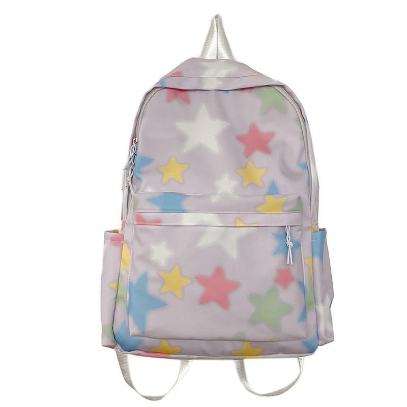 Backpacks Women's Japanese New Style Cute Star Ins Student Backpack High-face Junior High School