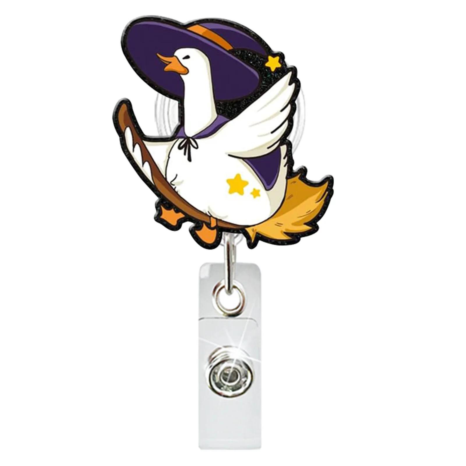 

Halloween Badge Reel Bat Spider Web Ghost Pumpkin Retractable Id Badge Holder With 360 Rotating Alligator Clip Nurse Name Holder