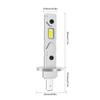 2Pcs 12000LM H1 LED Headlight Bulb H1 LED Canbus Car Head Fog Light Fanless Wireless Mini Size Auto Lamp 12V 6500K White 4300K