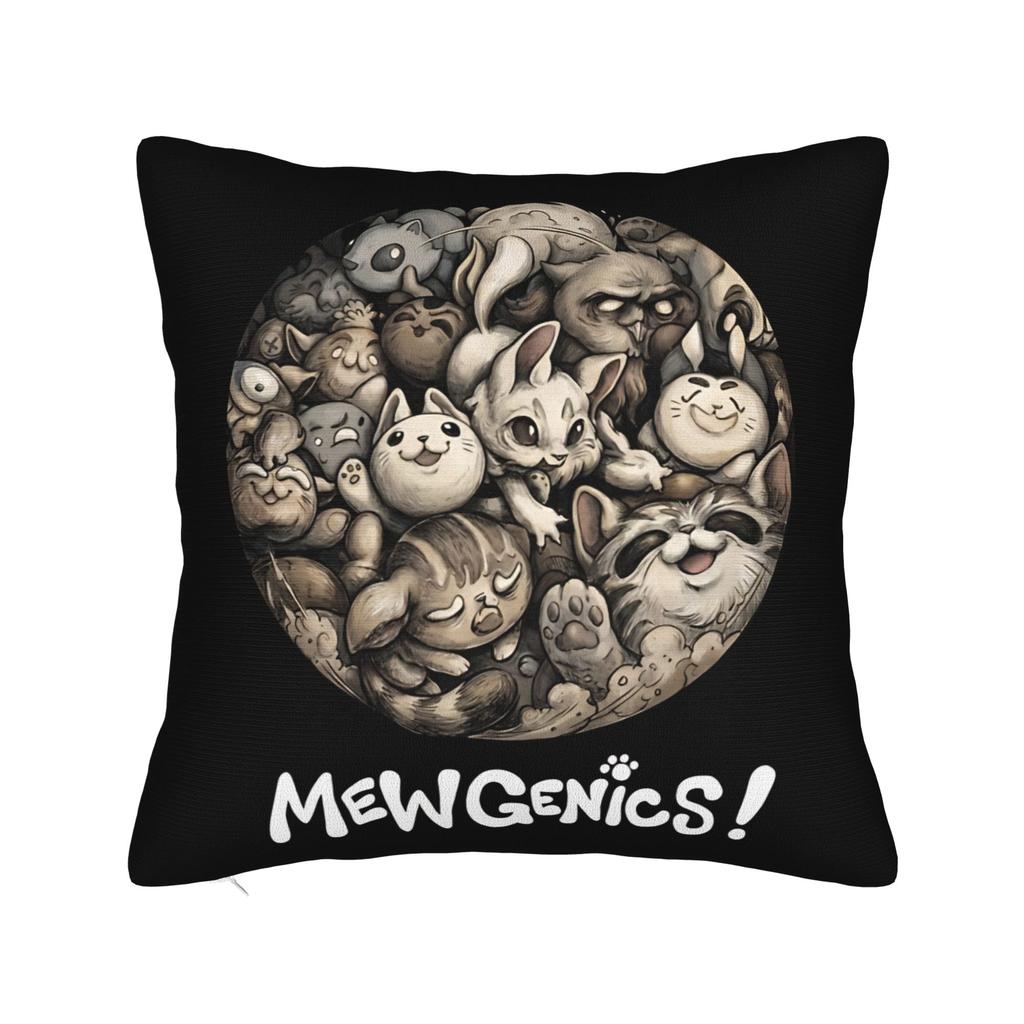 Mewgenics  Roguelike Hit Mutant Feline Square Pillow Cases  Cushion Covers Vintage Zipper Decor Pillowcase for Sofa cm