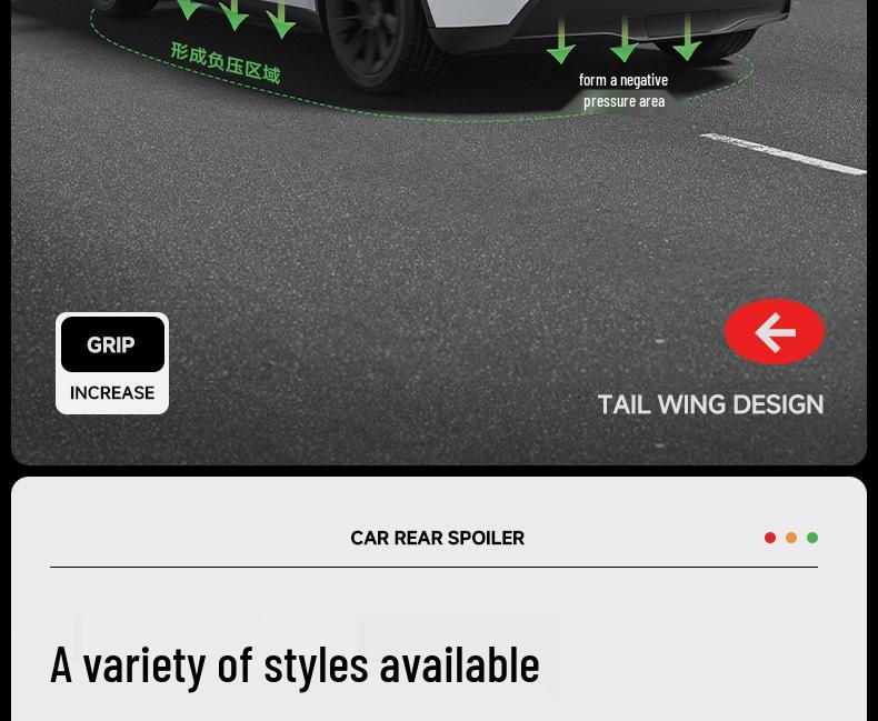 Carbon Fiber Rear Spoiler for Tesla Model Y/3 High-Performance P Version Body Kit