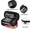 Pencil Bag Structured Durable 300D Polyester Secure Zipper with Main Compartment Mesh Pocket and Pen Slots for Boys Girls