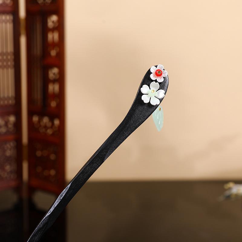 Antique-Style Wooden Hairpins: Chinese Qipao & Hanfu Headdress Accessories, Handmade for Hair Styling