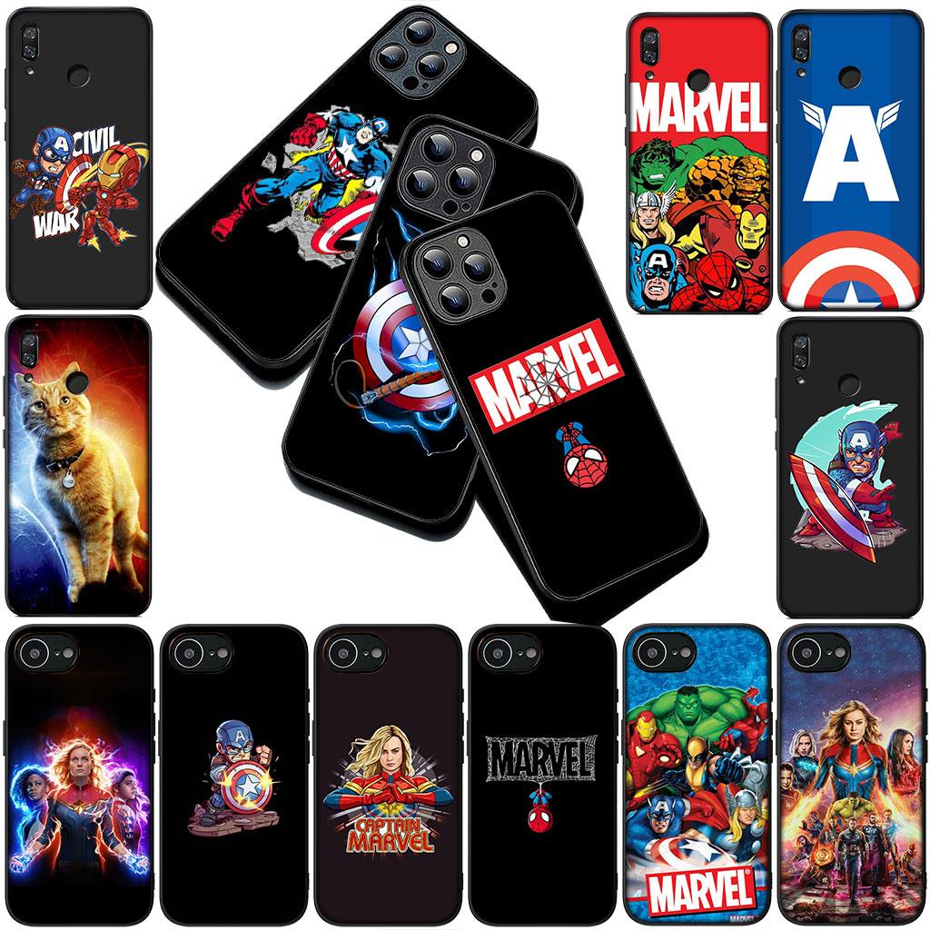 Phone Cover for Samsung Galaxy S25 S24 S23 FE Ultra Plus S7 Edge S25+ S23+ A56 5G Casing Soft Case Captain America Shield Marvel