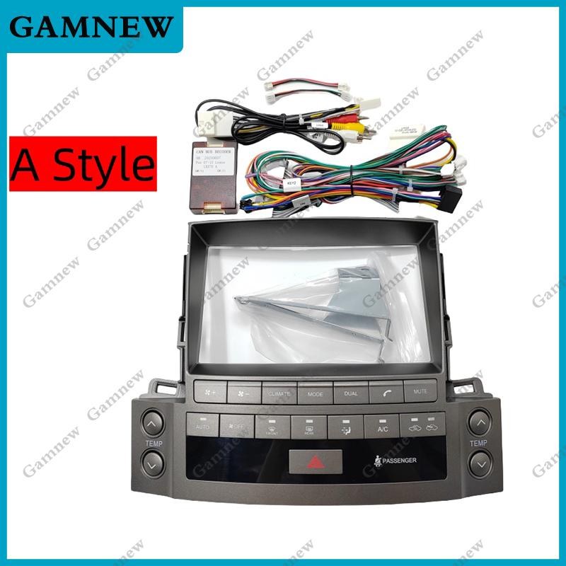 

9 Inch Car Frame Fascia Adapter Canbus Box Decoder Android Radio Dash Fitting Panel Kit For Lexus LX570 J200 3 ll 2007-2015 A Style