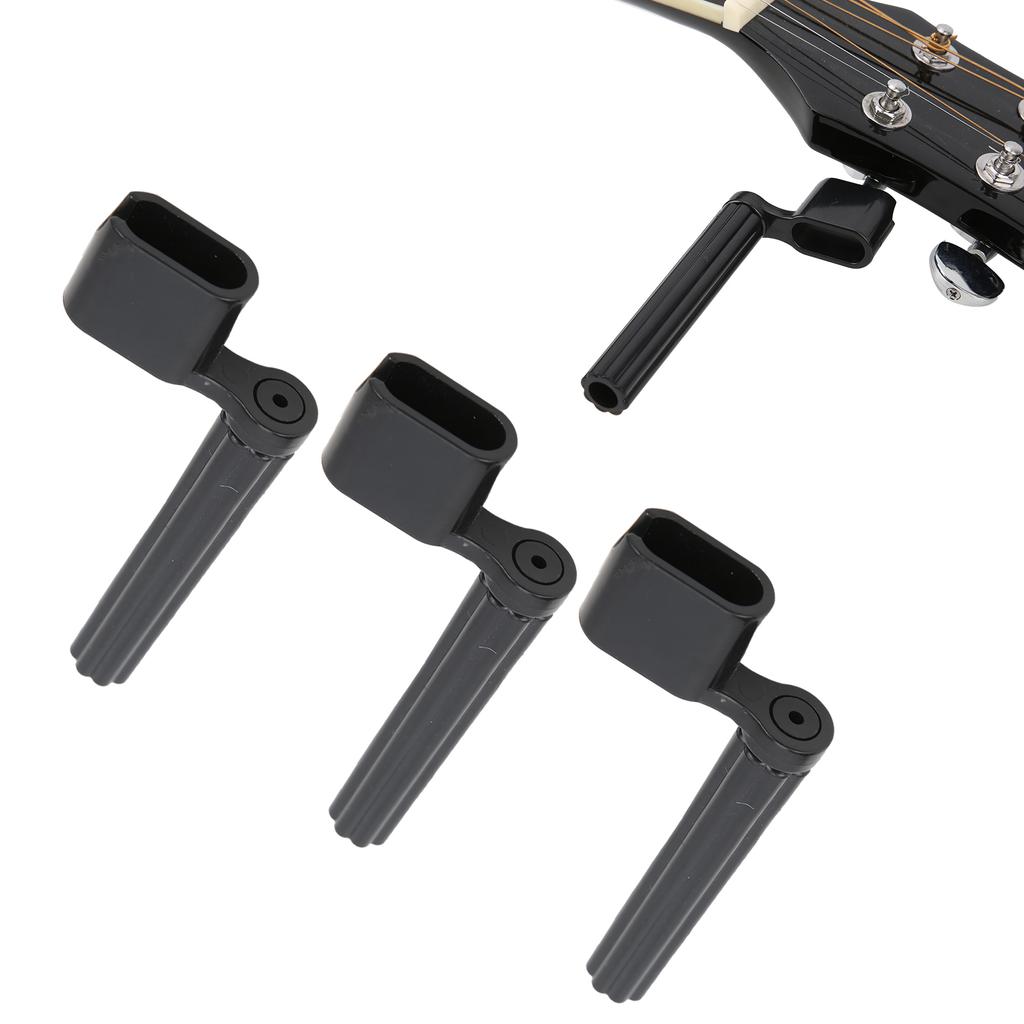 3Pcs Guitar String Winder Pin Peg Puller Tool Accessory Set Kit for Electric Acoustic UkuleleBlack