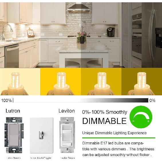 KEI D28x kel 2816x Refrigerator Bulb 3W E17 LED Fridge Light Bulb Kei 125v 40W Appliance Bulbs, 5304522314 5304517886 Natural White 4000K 100V-265V